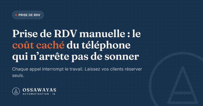 Prise de RDV manuelle : le coût caché du téléphone qui n'arrête pas de sonner